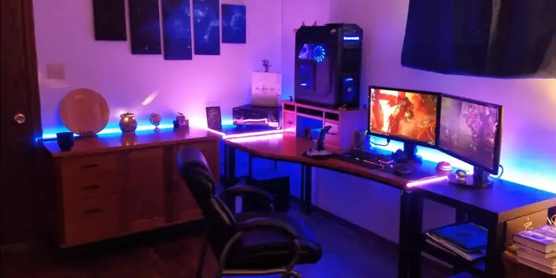 Gaming lights for online desk