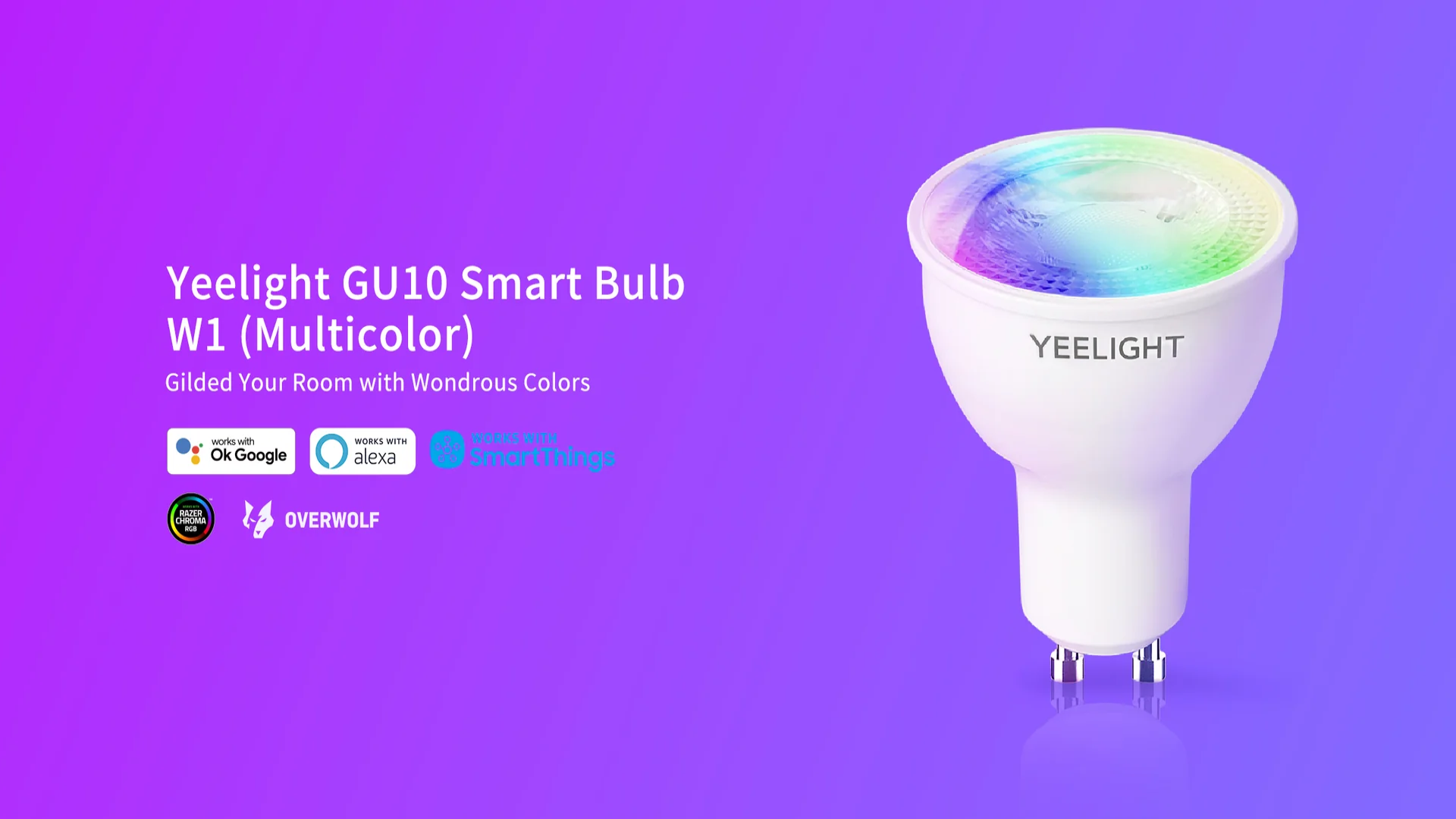 YEELIGHT Smart Light Bulb, Smart LED Bulb, Color Changing Light Bulb,  Dimmable LED Light Bulb, Google Seamless Setup Smart Bulb That Work with OK