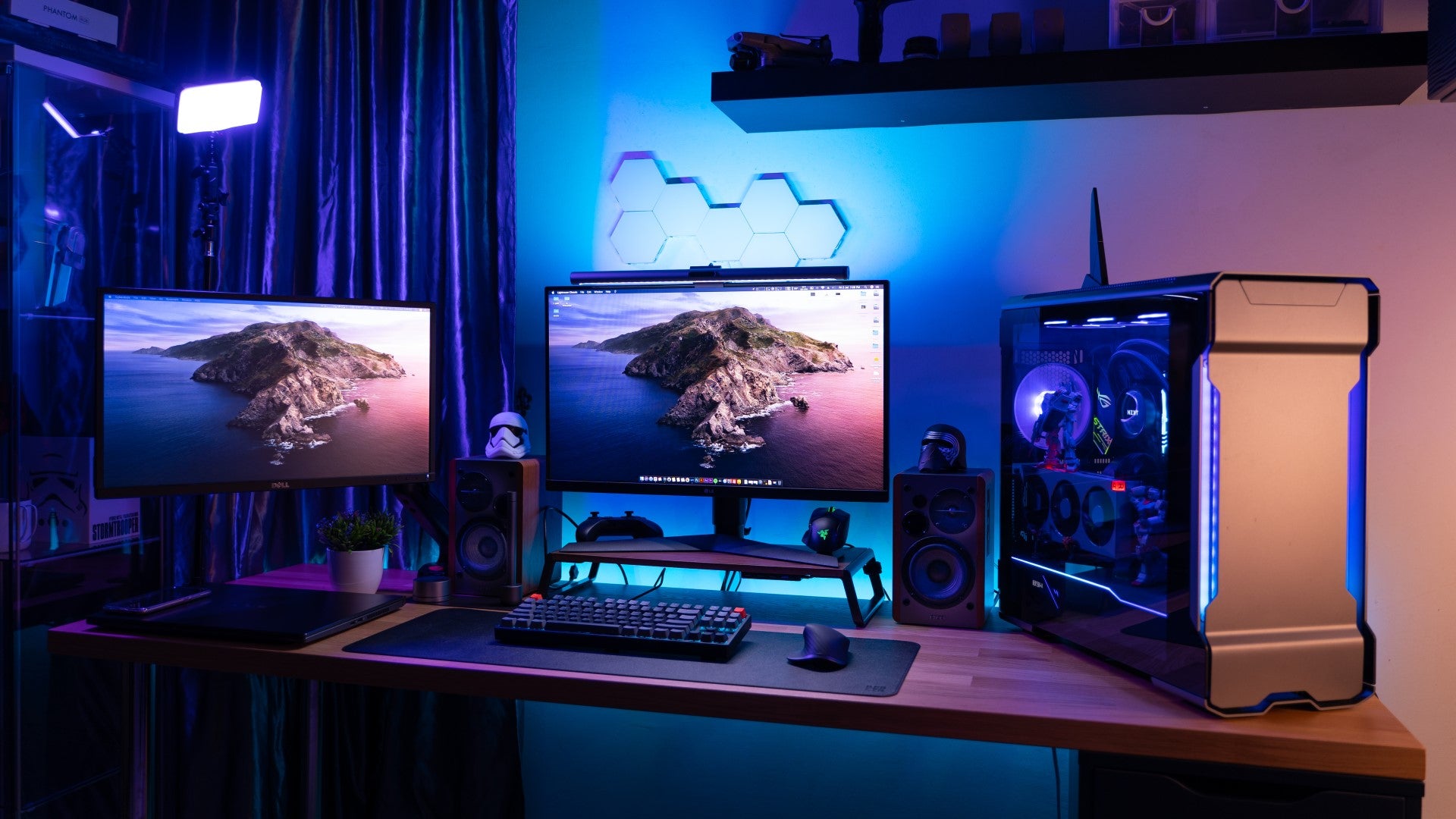 Desktop outlet rgb lighting