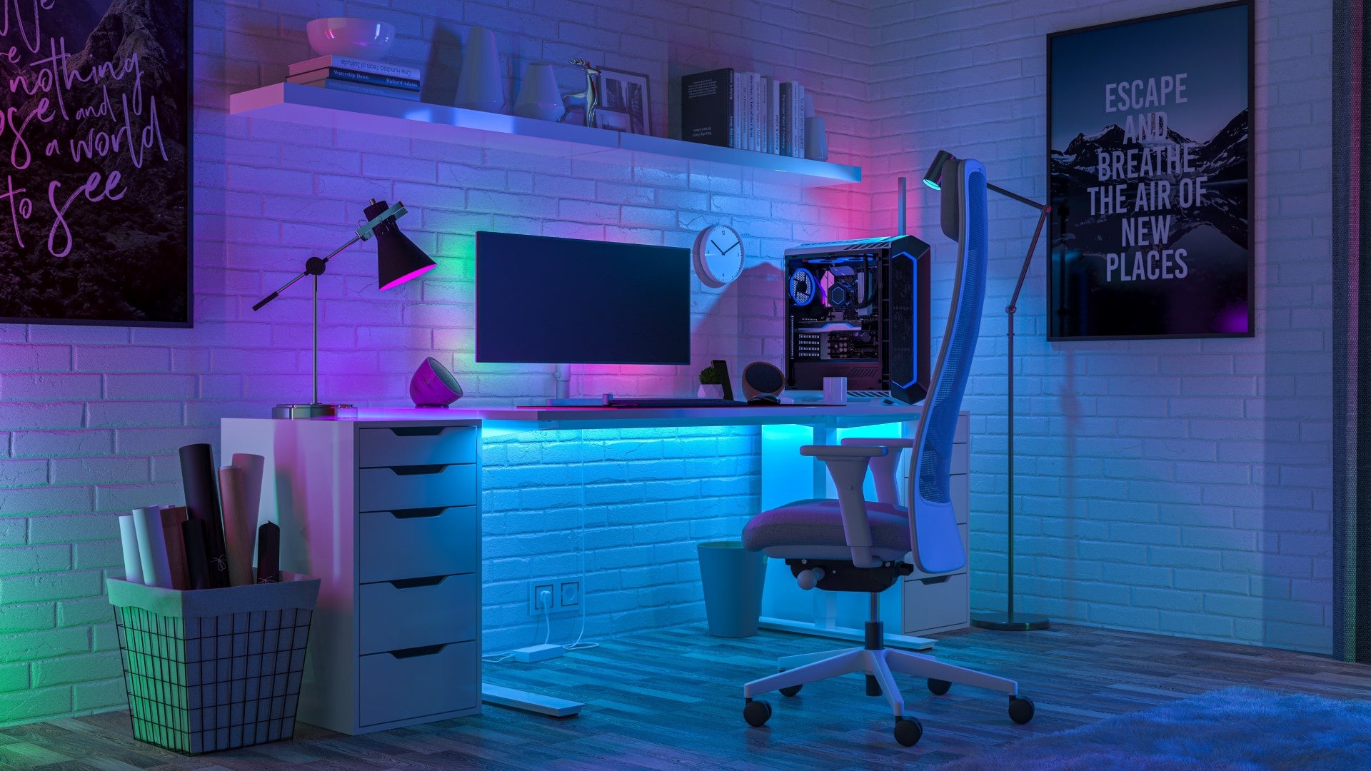 How to Arrange Your Gaming Desk with Light