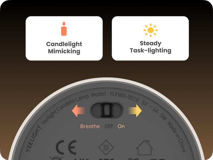 Gadgetoo Yeelight Candela Lamp Rechargeable Ambience Night Light Gadgetoo Yeelight Candela Lamp Rechargeable Ambience Night Light